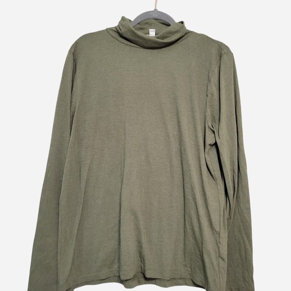 J. Crew Re-Imagined Women's XXL Green LightWeight Turtle Neck Shirt Layering